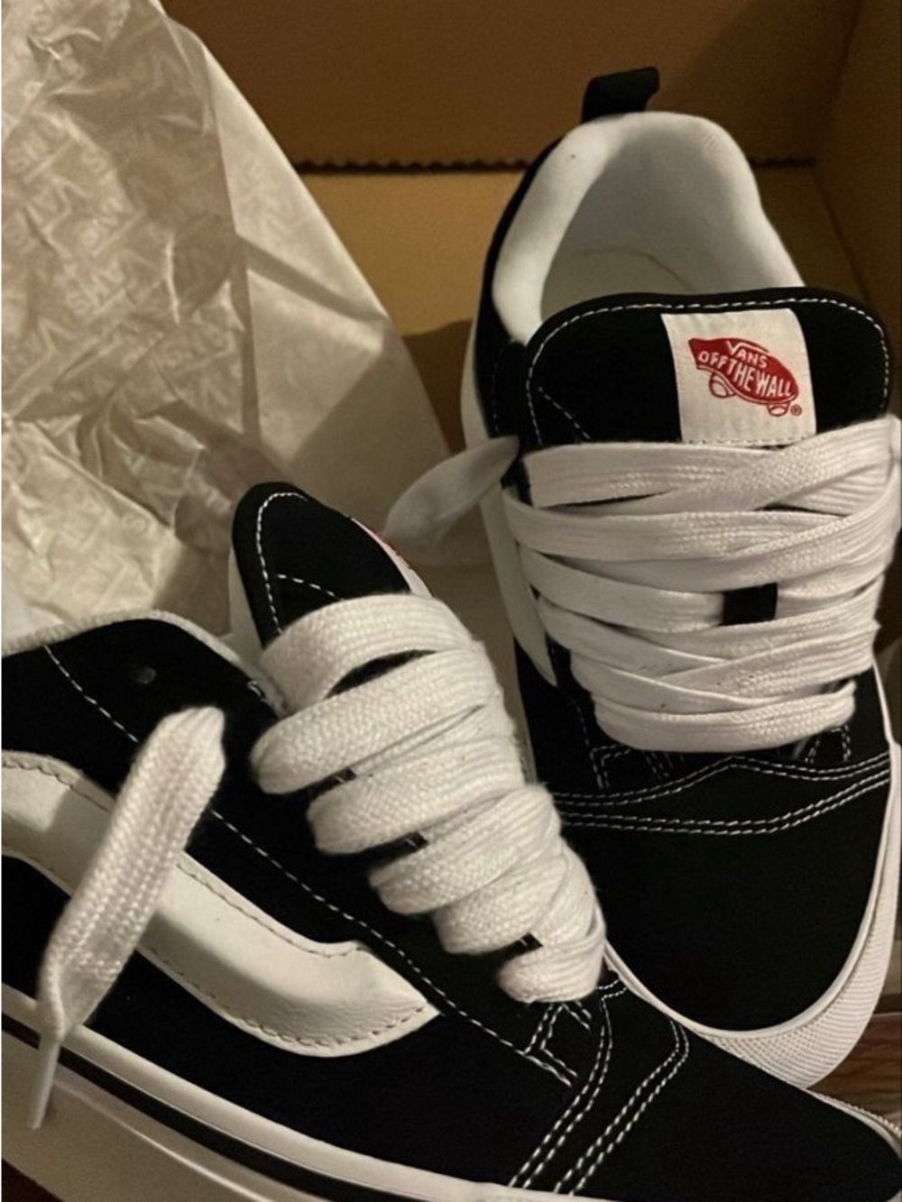 Vans Black & White Old Skool Low-Top Skate Shoes